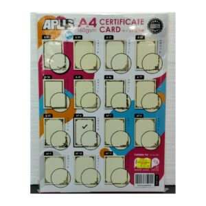 APLUS A4 Certificate Card 160gsm with Red Seal — 100 Sheets