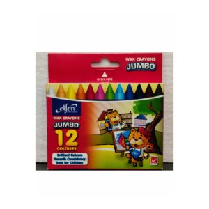 Elfen Jumbo Wax Crayons (12 Colours)