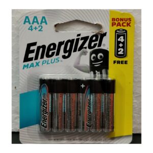 Energizer Max Plus AAA Batteries (Pack of 4+2)