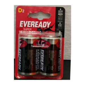 Eveready Super Heavy Duty D Batteries (Pack of 2)