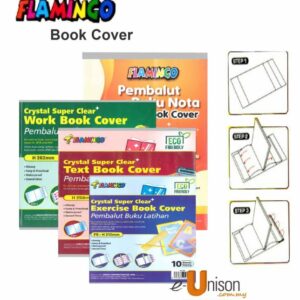 Flamingo Exercise Book Cover A4 (Pack of 10)