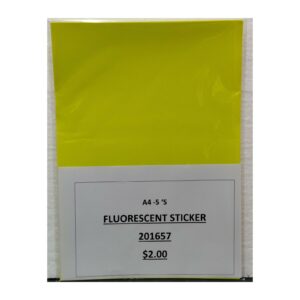 Fluorescent Sticker A4 — 5 Sheets