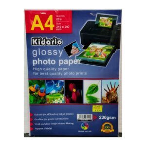 Kidario Glossy Photo Paper A4 230gsm — 20 Sheets